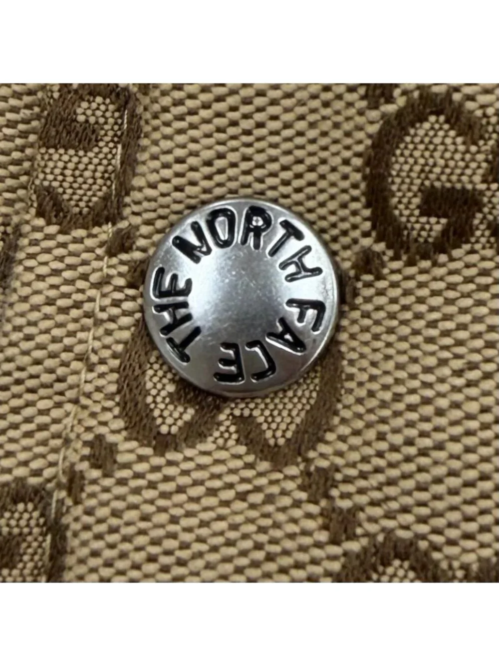 Gucci the North Face GG Padded Vest Pattern Down Beige Black XS